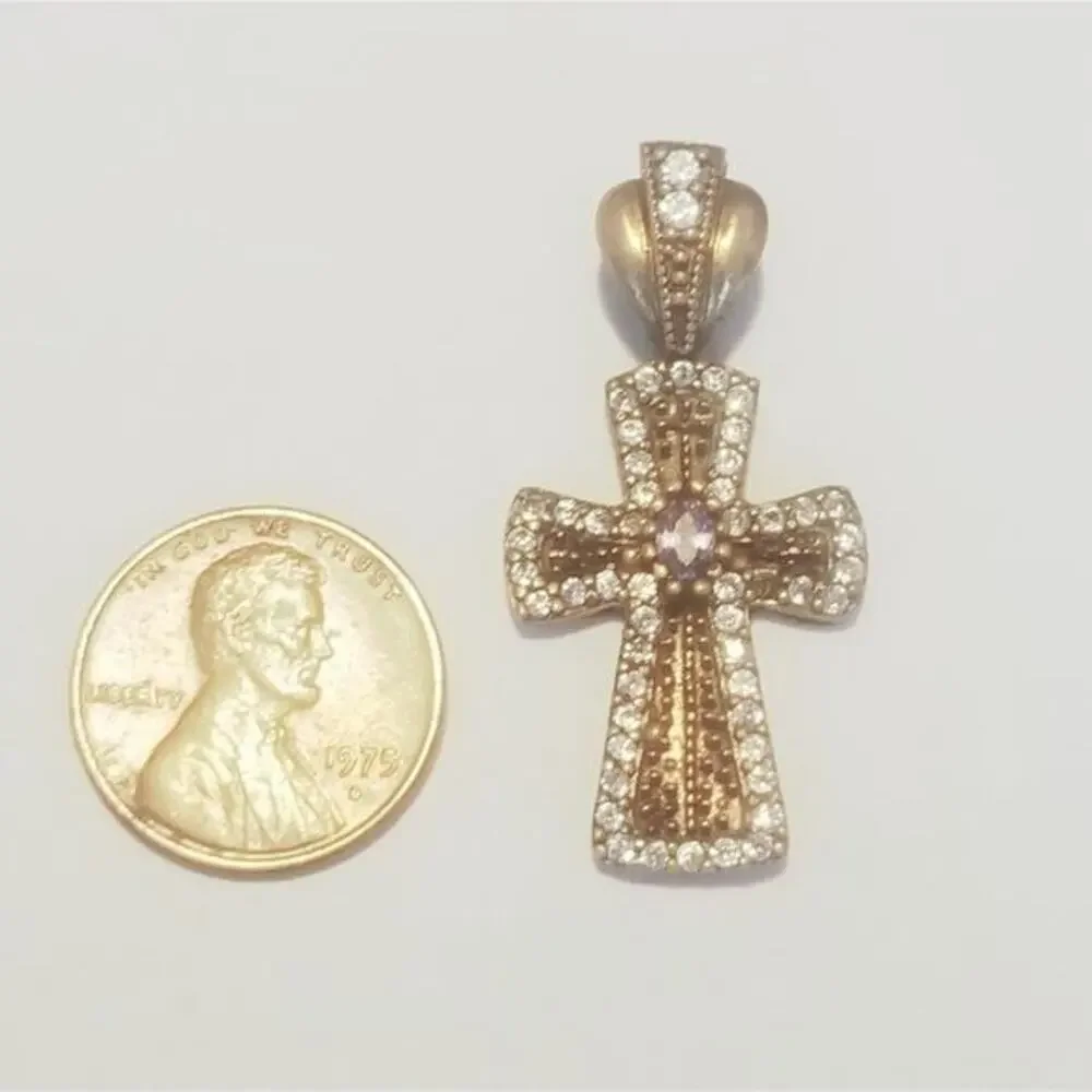 Vintage silver‎ cross pendant